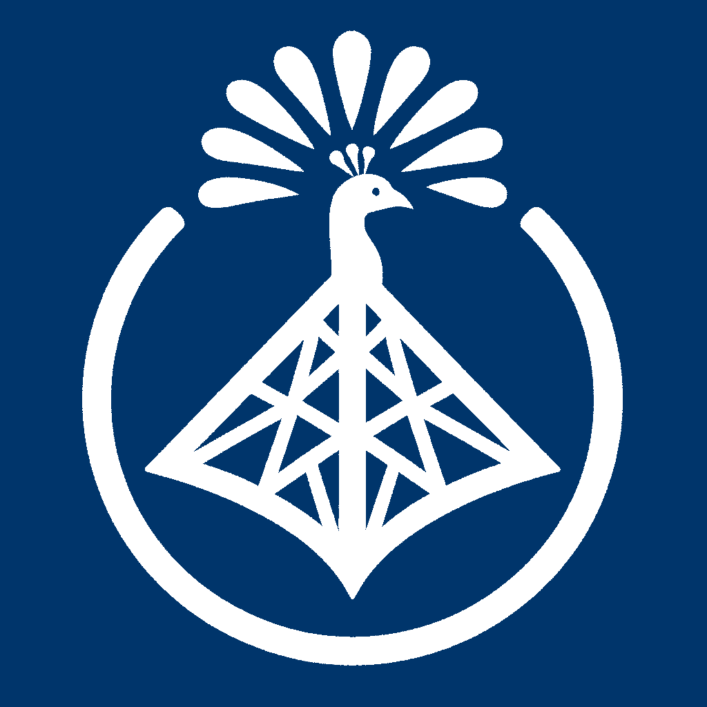 sophatych logo: stylized peacock in circle